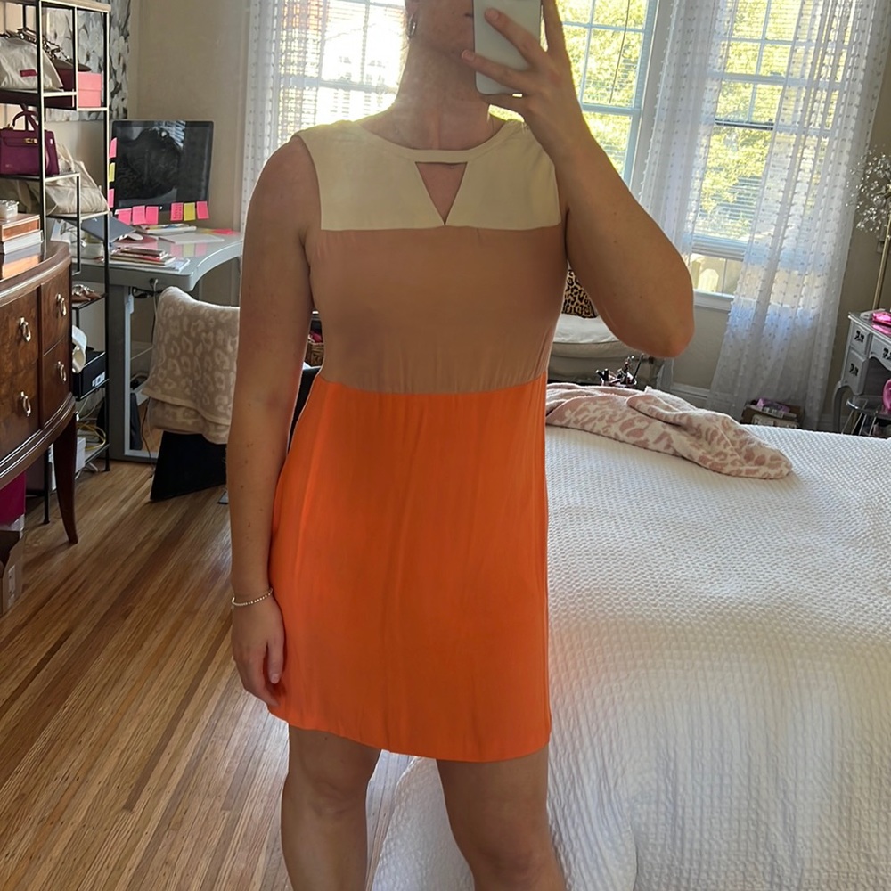 Addison color block mini dress